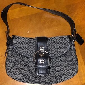 Black and Gray Coach Purse